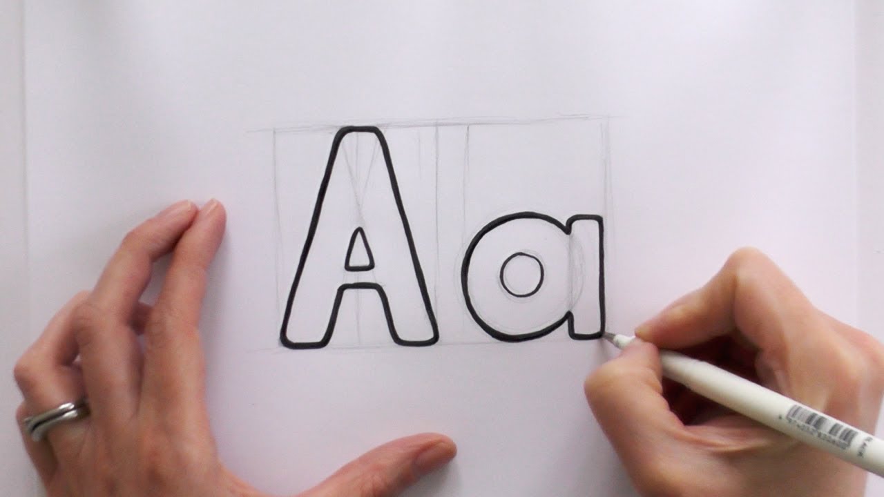 How to Draw a Cartoon Letter A and a