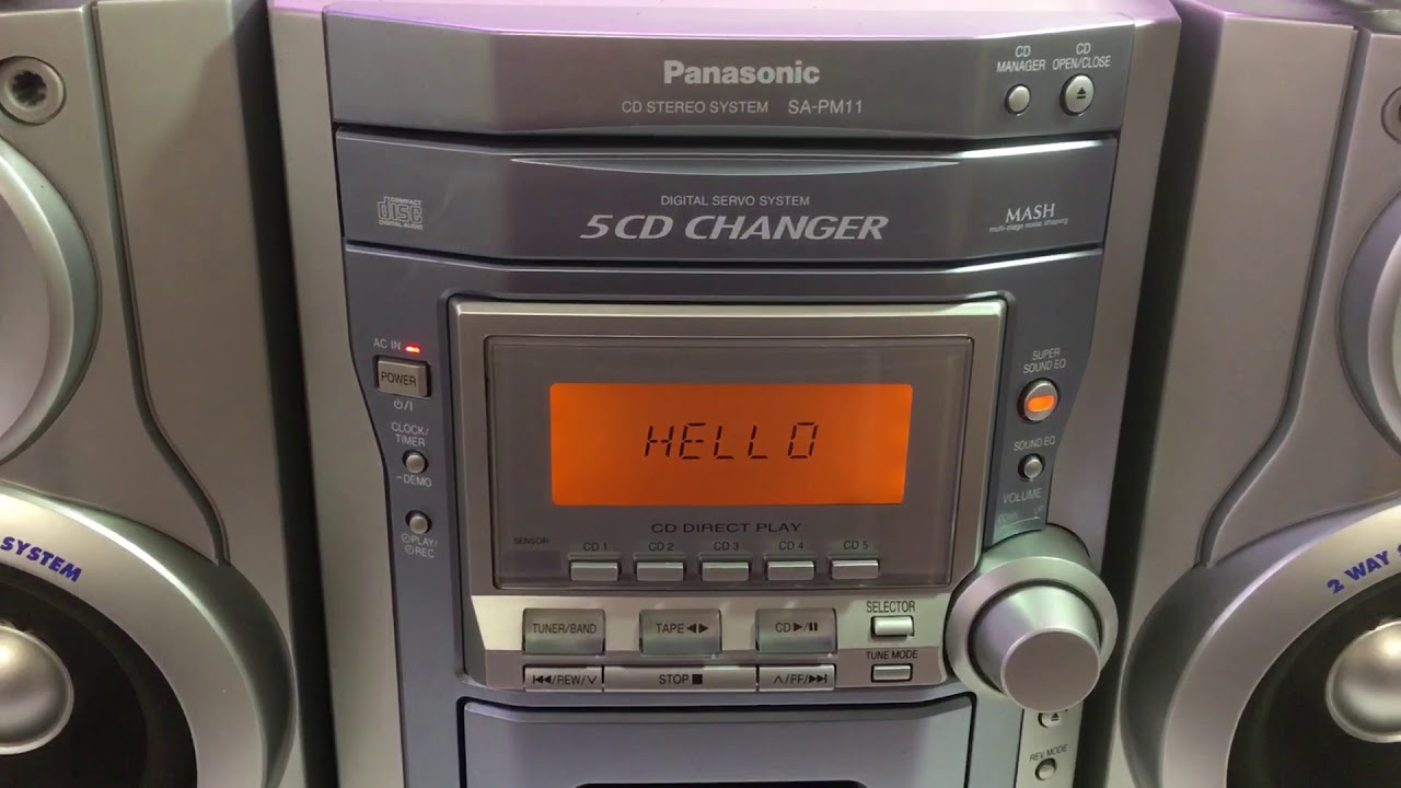 PANASONIC SA-PM11 5 Disc CD Changer Radio Cassette Hi-Fi System