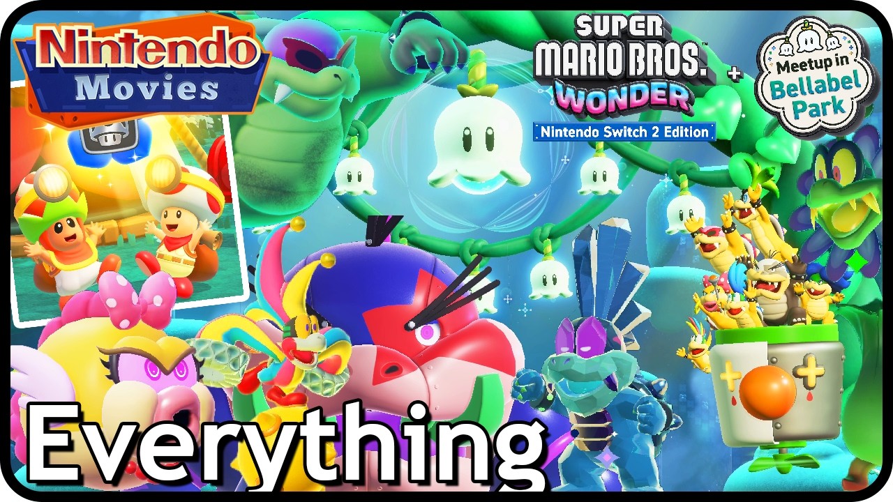Super Mario Bros. Wonder - Meetup in Bellabel Park (3 Players, Everything)