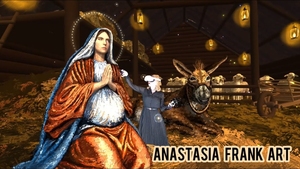 The Vision of the Holy Mother Mary - Virtual Reality Painting with Open Brush