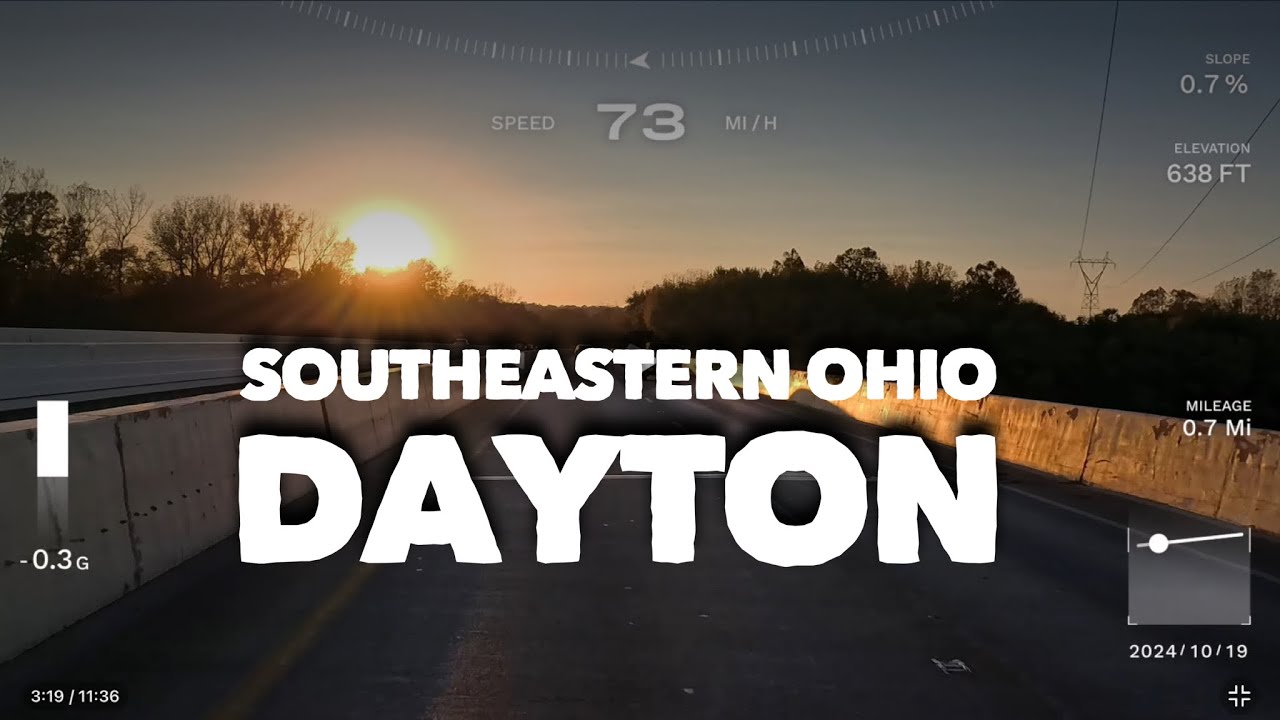 4K | Driving Southeast Ohio and Dayton | October 2024 | Insta 360 Ace Pro