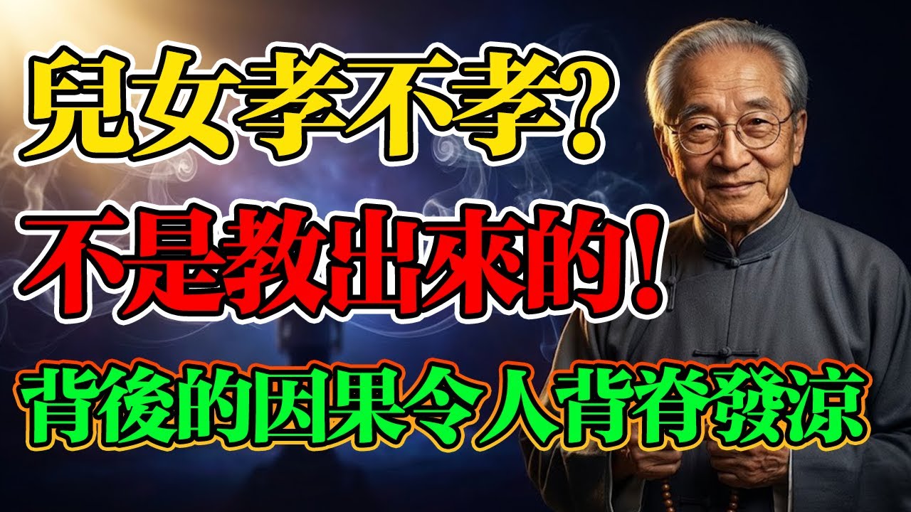 南懷瑾：兒女孝不孝，不是教出來的，這背後是一場精密的因果清算！#親子教育 #易經風水 #因果 #文昌位 #改運 #家庭關係 #量子糾纏 #南懷瑾 #親子因果 #佛法智慧