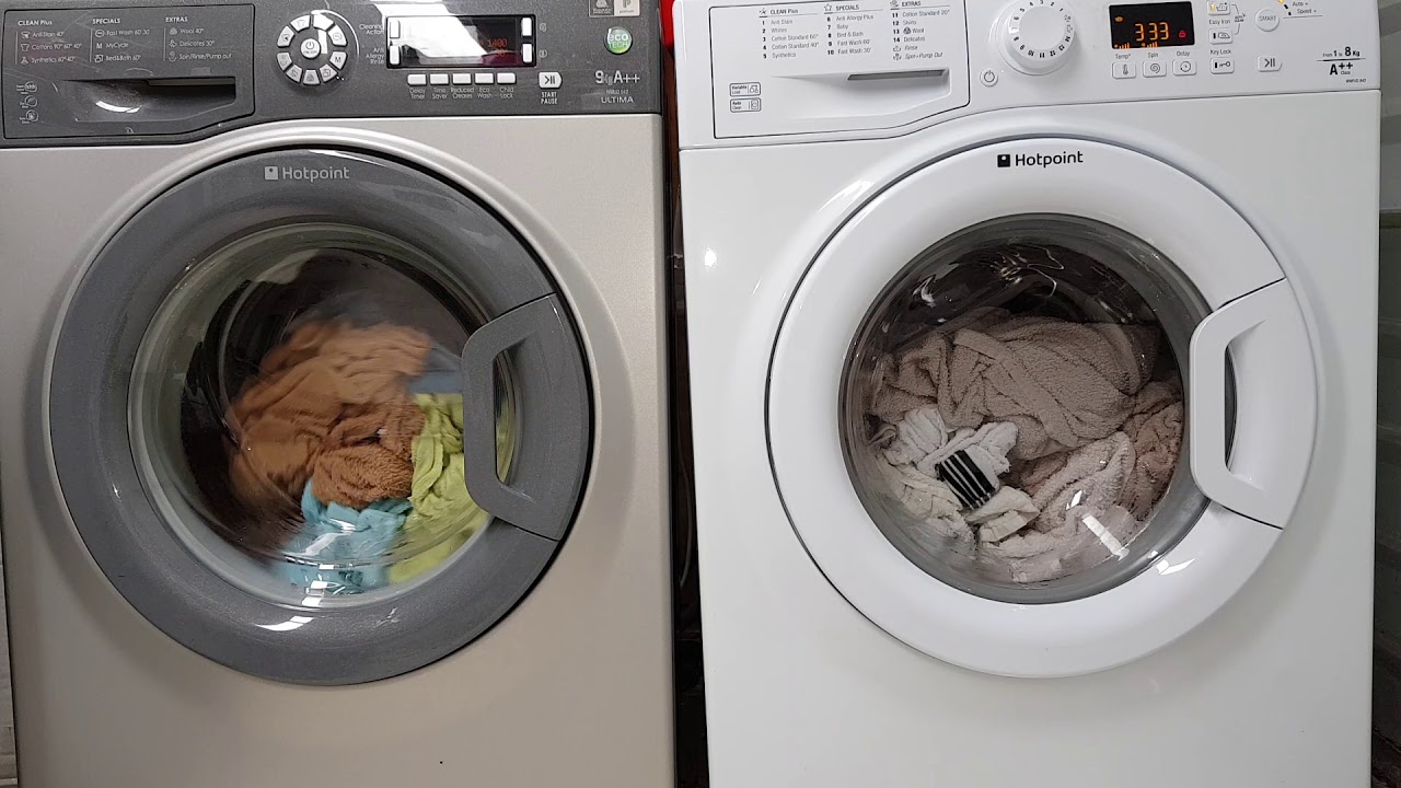 Hotpoint vs Hotpoint - Cotton 90c performance+/ super wash, extra rinse - 1/7