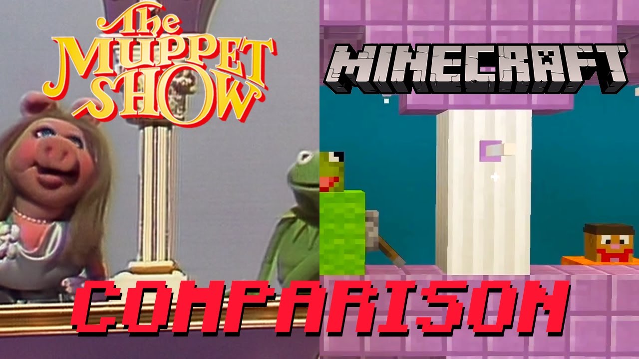 Muppet Show Opening... IN MINECRAFT COMPARISON (Using Only Redstone)