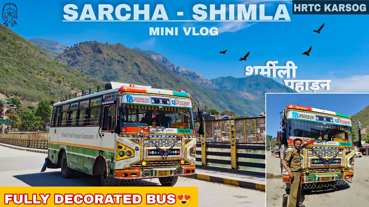 SARCHA TO SHIMLA || Mini Vlog With HRTC's Beautiful Queen 9876 | HRTC Karsog || Fully Decorated Bus