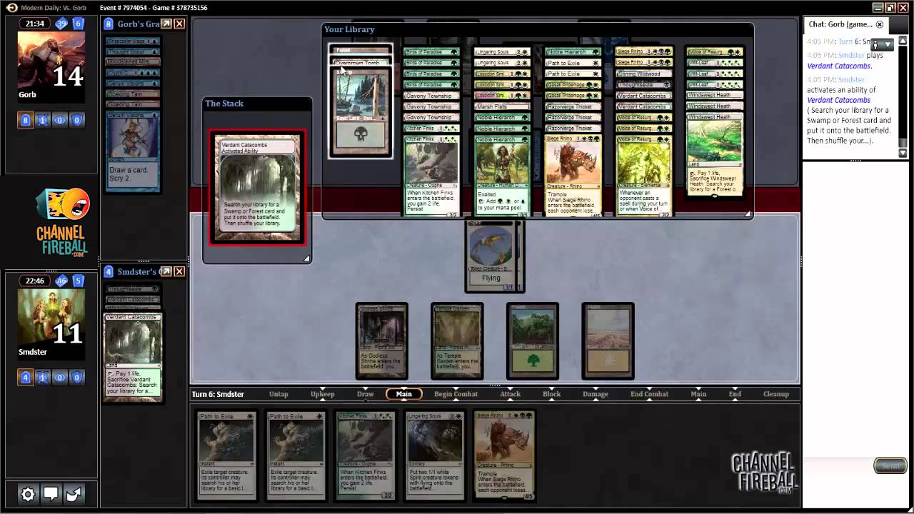 Channel Pardee Time - Modern GW Aggro (Match 1, Game 1)