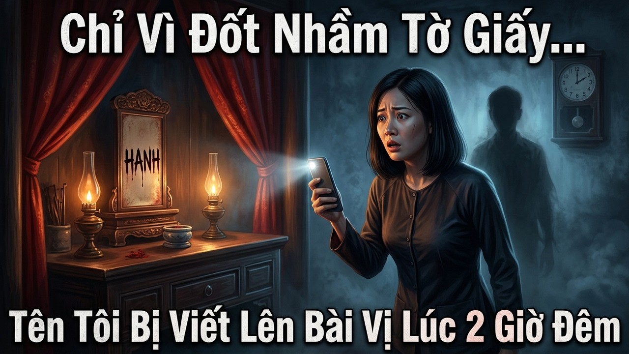 TRUYỆN MA | Chỉ Vì Đốt Nhầm Tờ Giấy… Tên Tôi Bị Viết Lên Bài Vị Lúc 2 Giờ Đêm