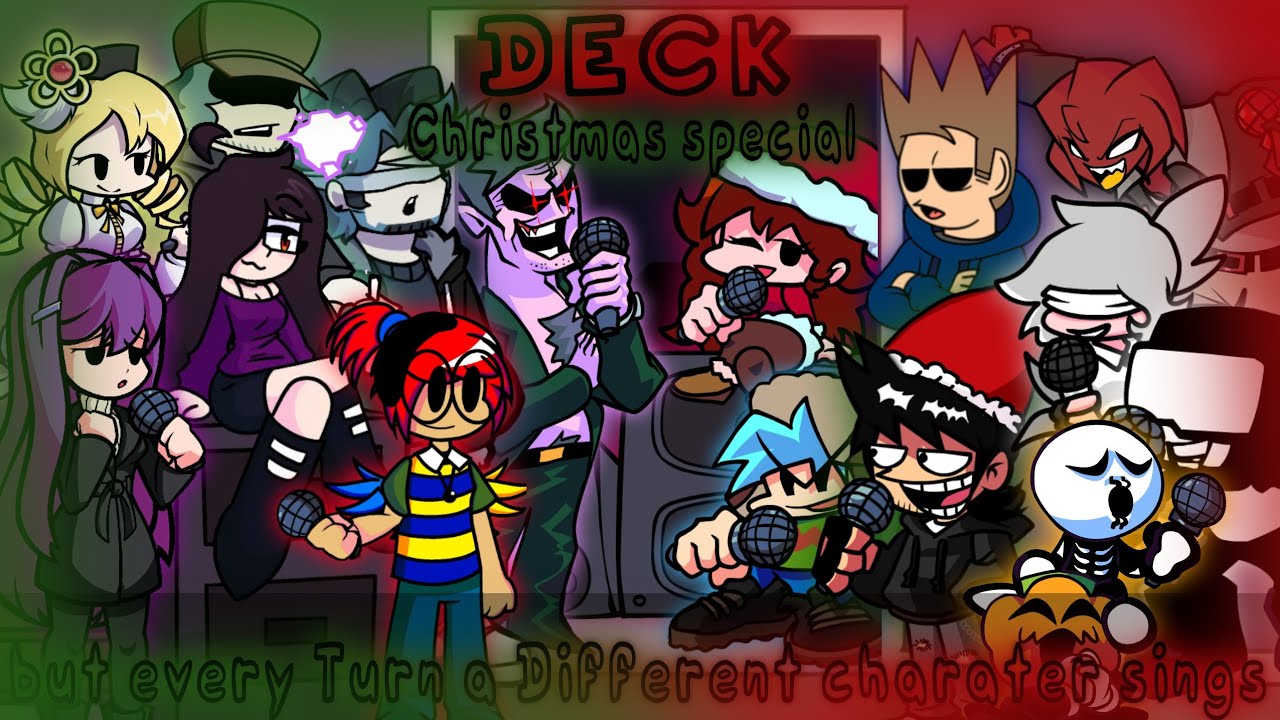 🎶🎄Deck but every Turn a Different charater sings Christmas song Friday Night Funkin Betaciud 🎄🎶