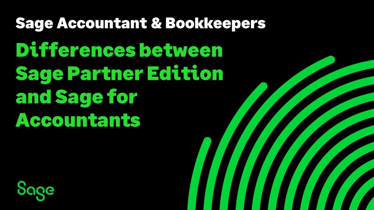 Sage Accountants (UK):  Differences between Sage Partner Edition and Sage for Accountants