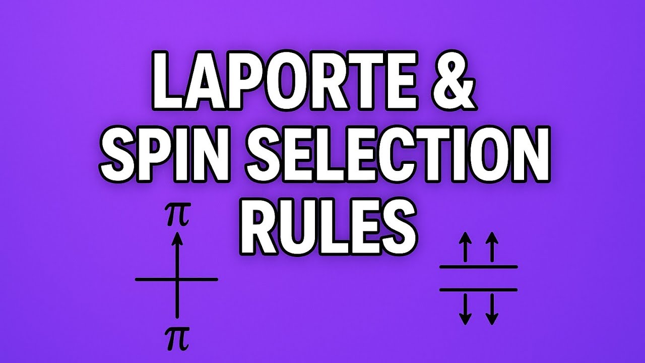 Laporte Selection Rule & Spin Selection Rule | Quick & Clear Explanation