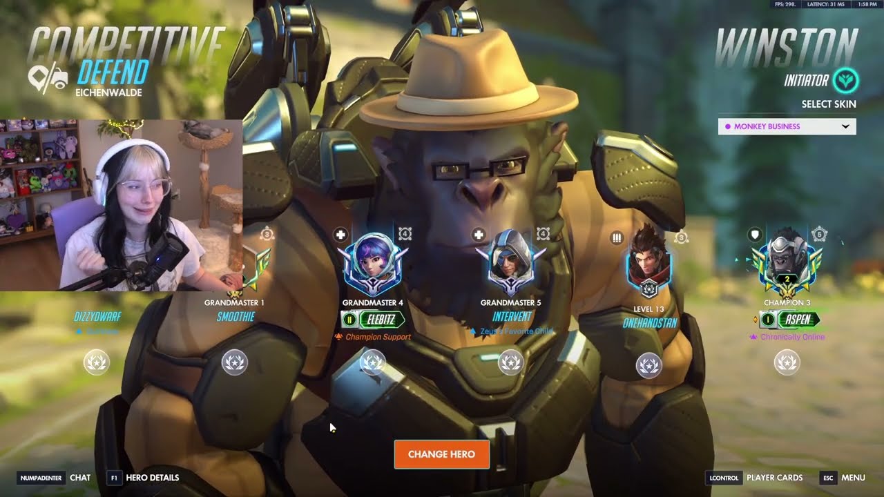 50 Elims - 22k DMG Aspen INSANE WINSTON GAMEPLAY - Overwatch Season 1