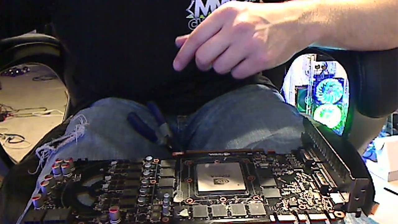 Installation of the 480 gtx xspc GPU waterblock.