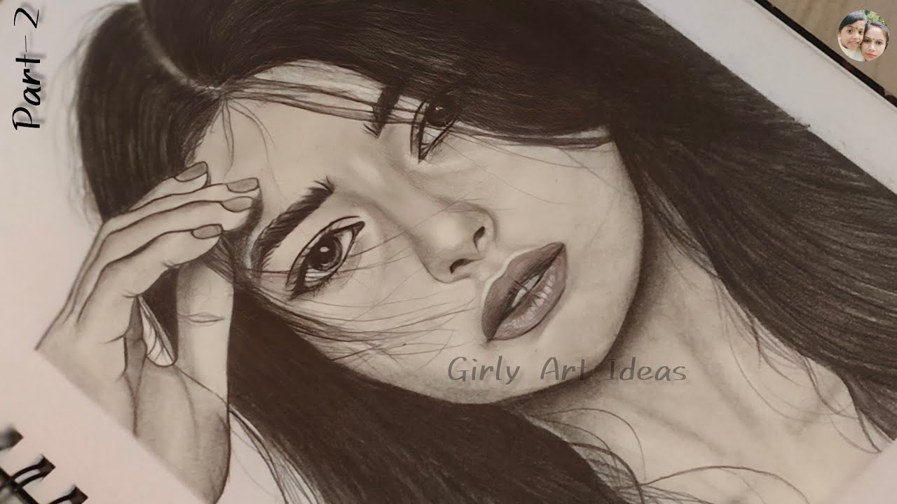 Female Portrait Step-by-Step Realistic Pencil Shading For Beginners #pencildrawing #art