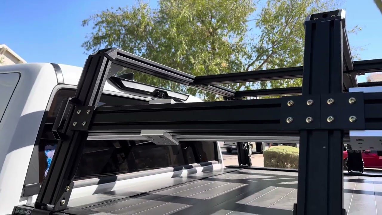 2023 Tundra crewcab shortbed Xtrusion overland bedrack with Retrax Pro XR Tonneau cover