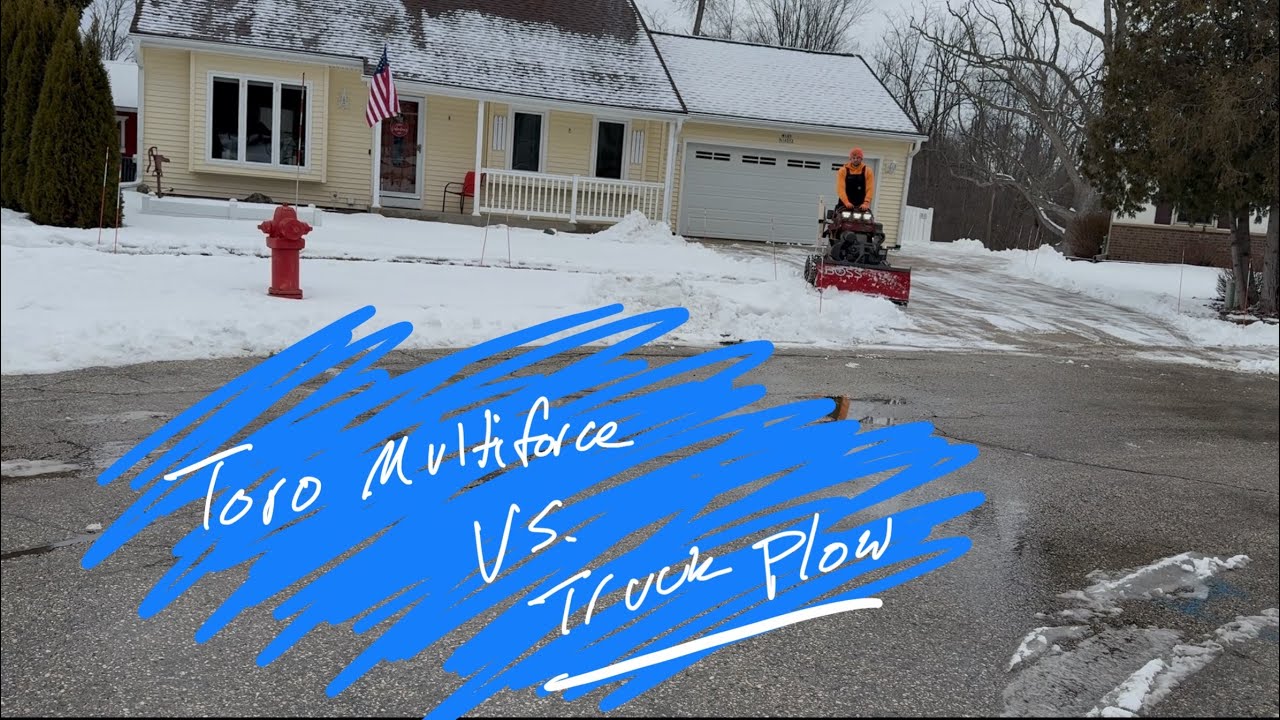 Real-time Toro Multiforce Snow Removal on Residential Driveway 