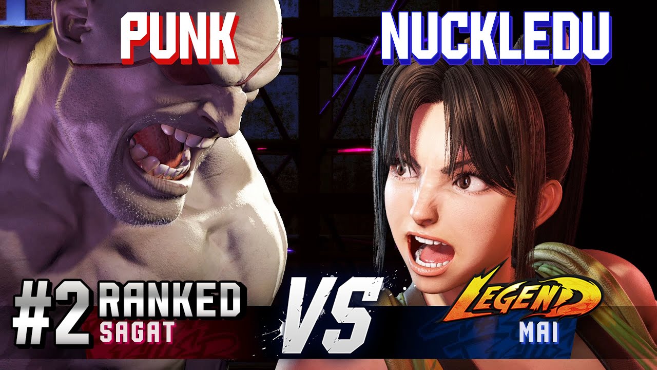 SF6 ▰ PUNK (#2 Ranked Sagat) vs NUCKLEDU (Mai) ▰ High Level Gameplay