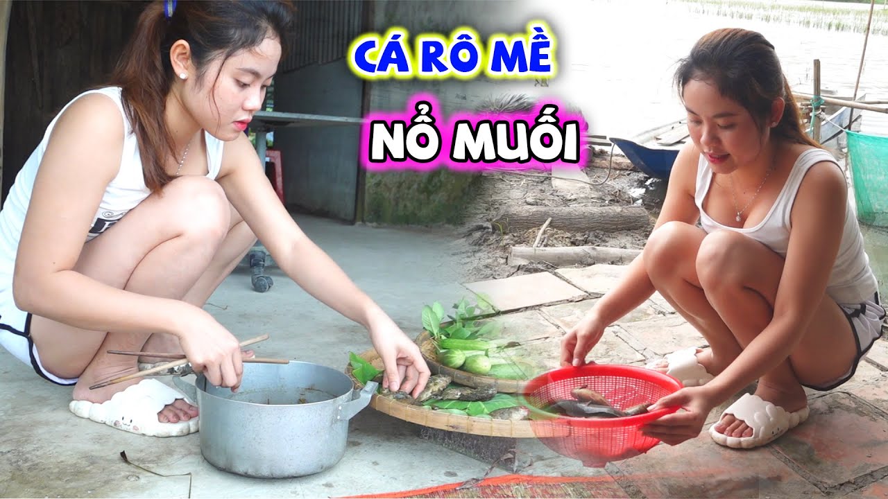 Cùng Cả Nhà Bích Hương Ăn Cá Rô Nổ Muối Trong Buổi Chiều Quê Gió Đồng Mát Rượi