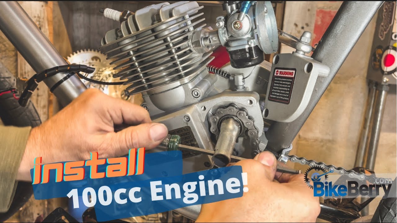 Install 100cc 2 Stroke Engine Kit | Motorized bike | Bike Berry