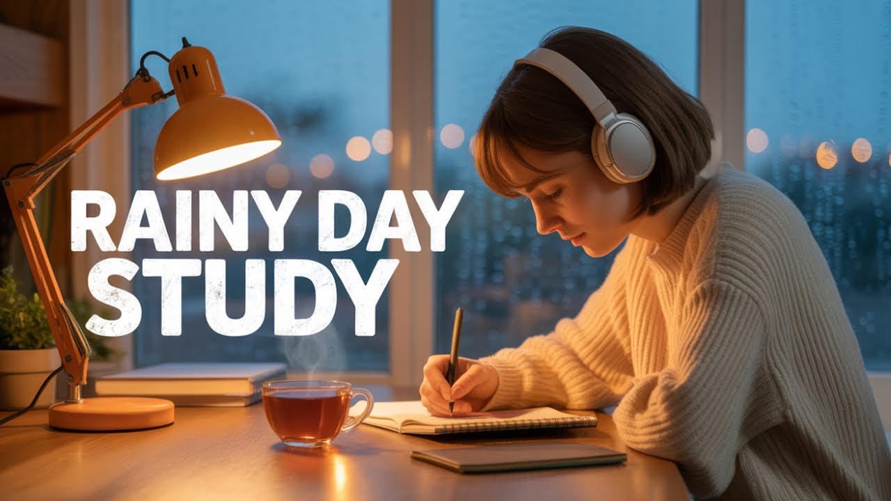 Late Night Rain ASMR + Lofi BGM • Pomodoro Study Mix 🌙
