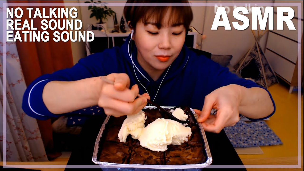 파파존스 브라우니 잇힝사운드~!  Browine Eating Sound, No Talking