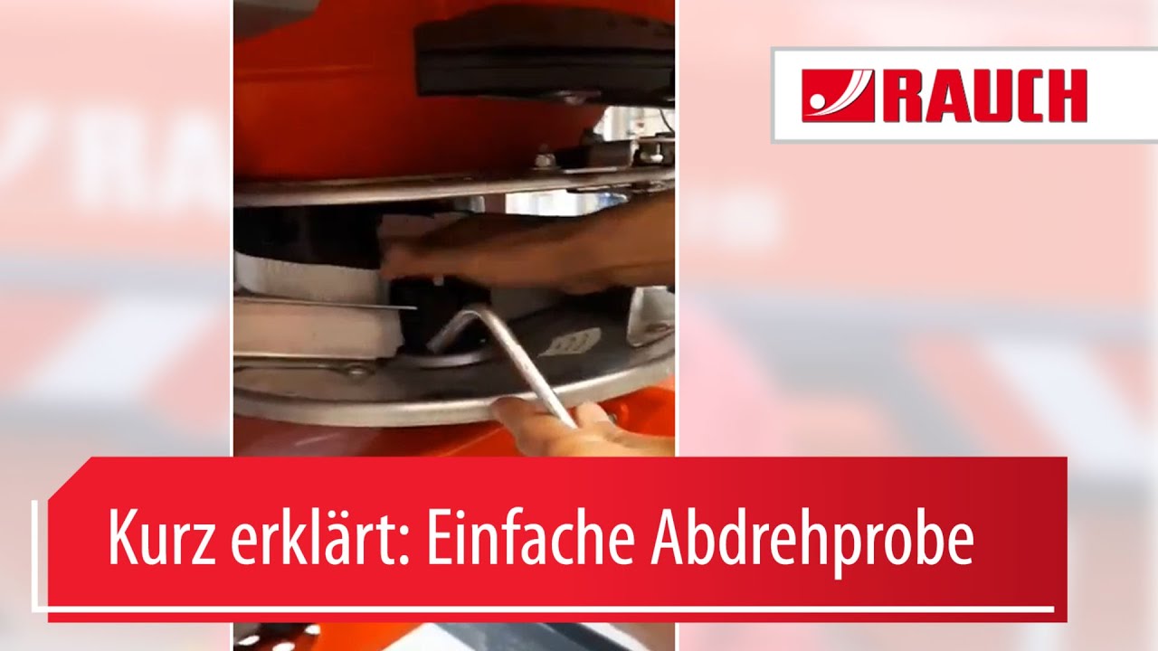 Einfache Abdrehprobe möglich - Dank genialer Hutmutter | Rauch Landmaschinenfabrik GmbH