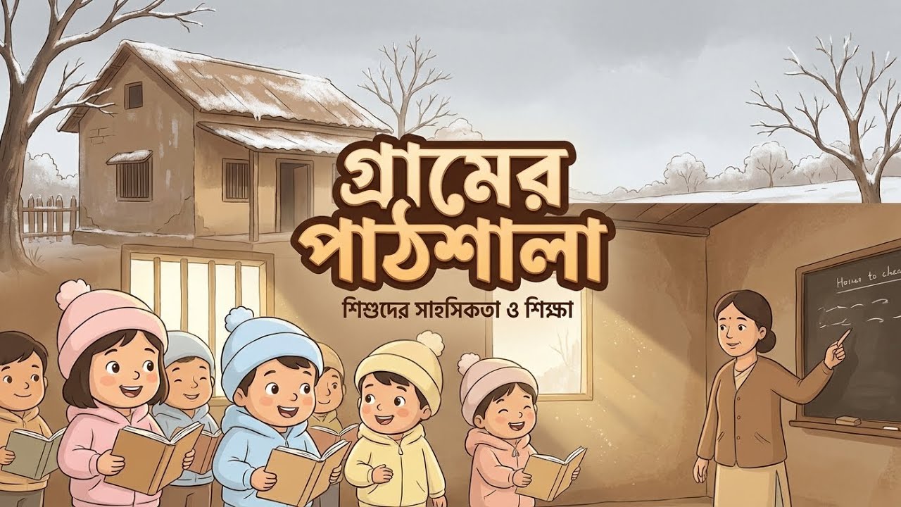 শীতের গ্রামের পাঠশালা | অনুপ্রেরণামূলক শিশু গল্প | কল্পনার গ্রাম