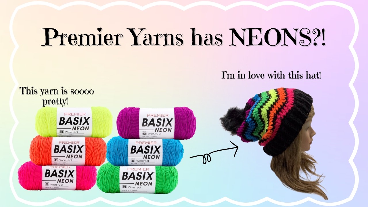 Компания Premier Yarns выпустила неоновую пряжу… Поэтому я купила все цвета | Вязаная крючком шап...