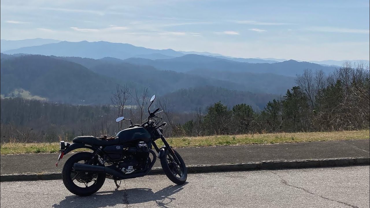 Moto Guzzi V7 day trip through Foothills Pkwy and Tail of the Dragon.