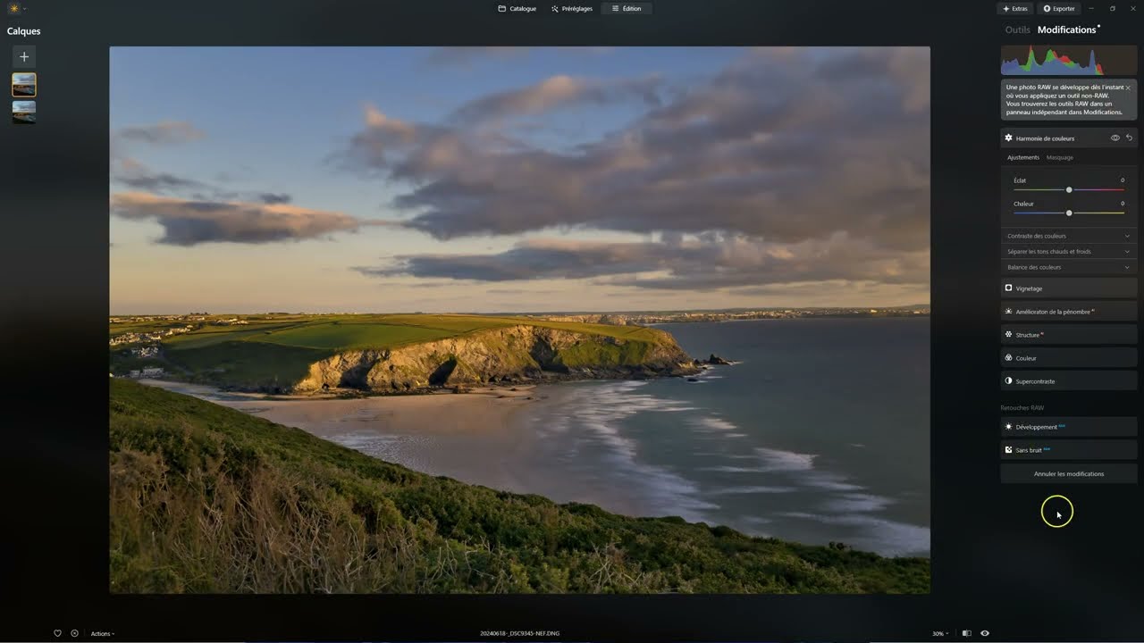 Retouche paysage et technique Luminar Neo