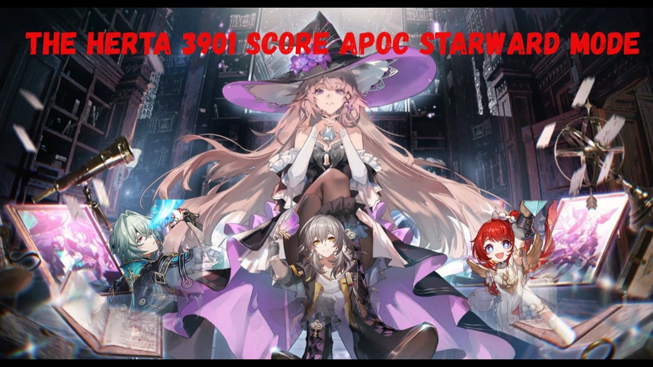 {HSR} | 4.4 AS Starward Mode | 3901 score | The herta e2 s1 vs TV boss | 9 cost |