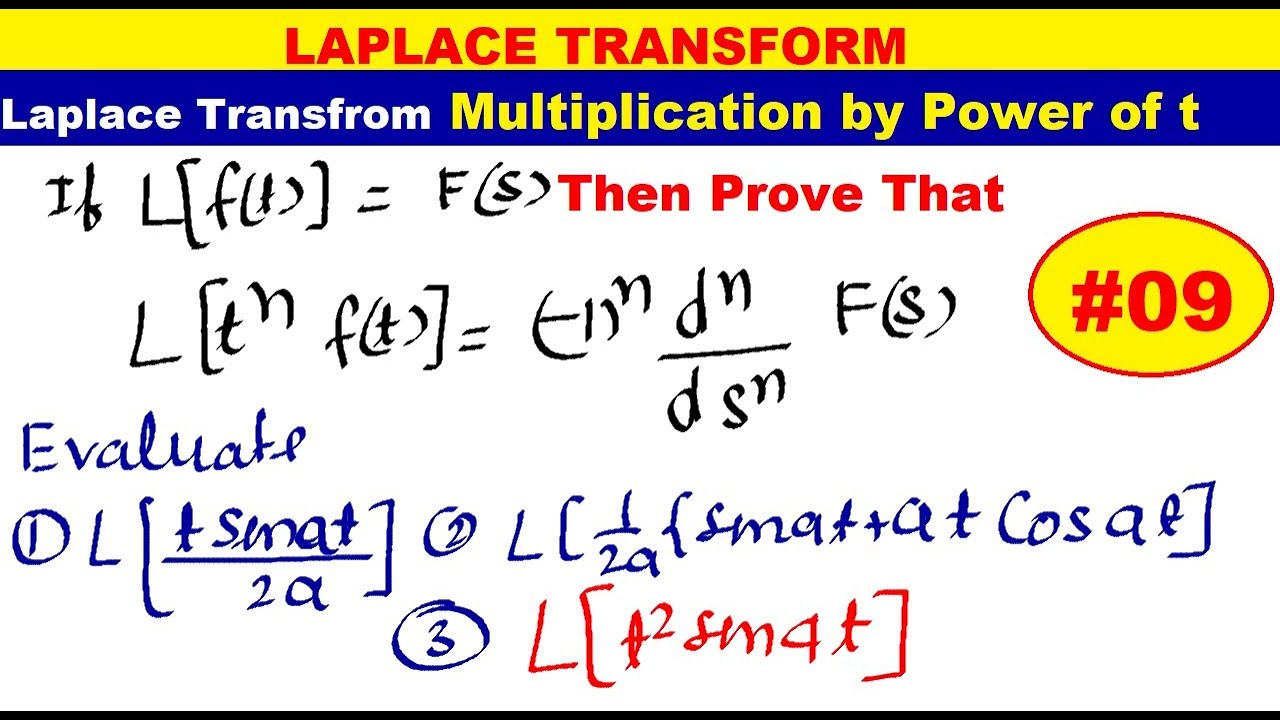 #08 Laplace transform multiplication by power of t Hindi| laplace transeform of elementary function