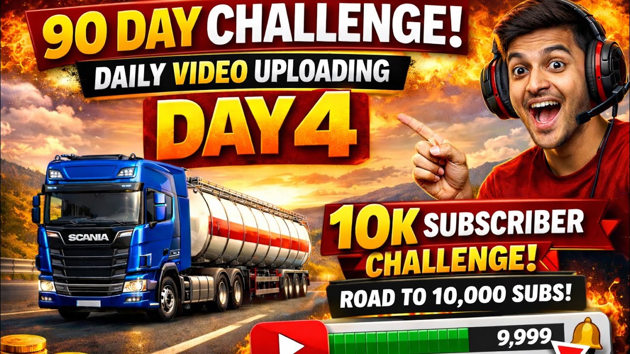 👉 Truck Simulator Ultimate 90 Days Challenge Day 4 | New Garage & Big Profit Gameplay 🔥