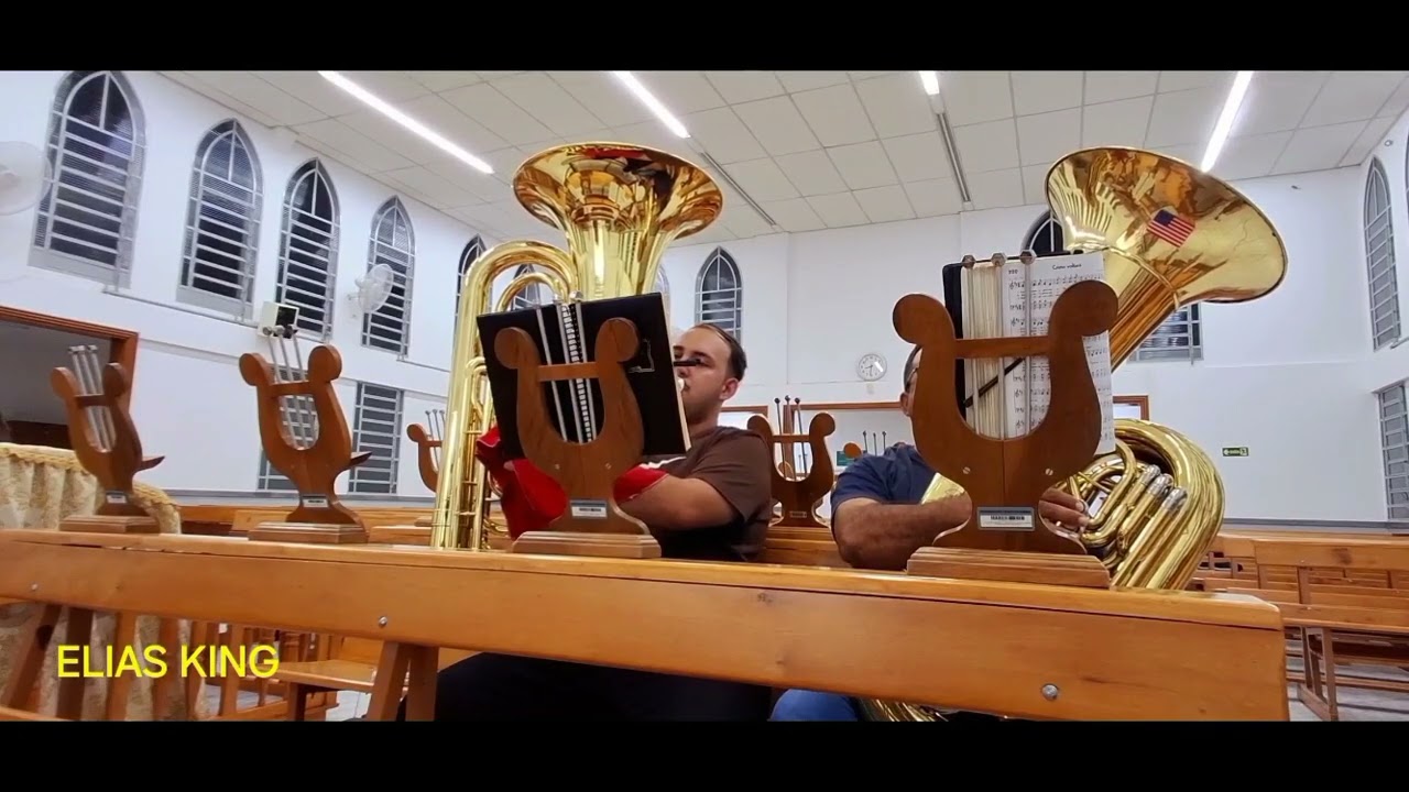 Ensinando um novo Tubista, Aula de m&uacute;sica ( GEM ) Ivoturucaia,  Hino 221 ccb hin&aacute;rio 5.