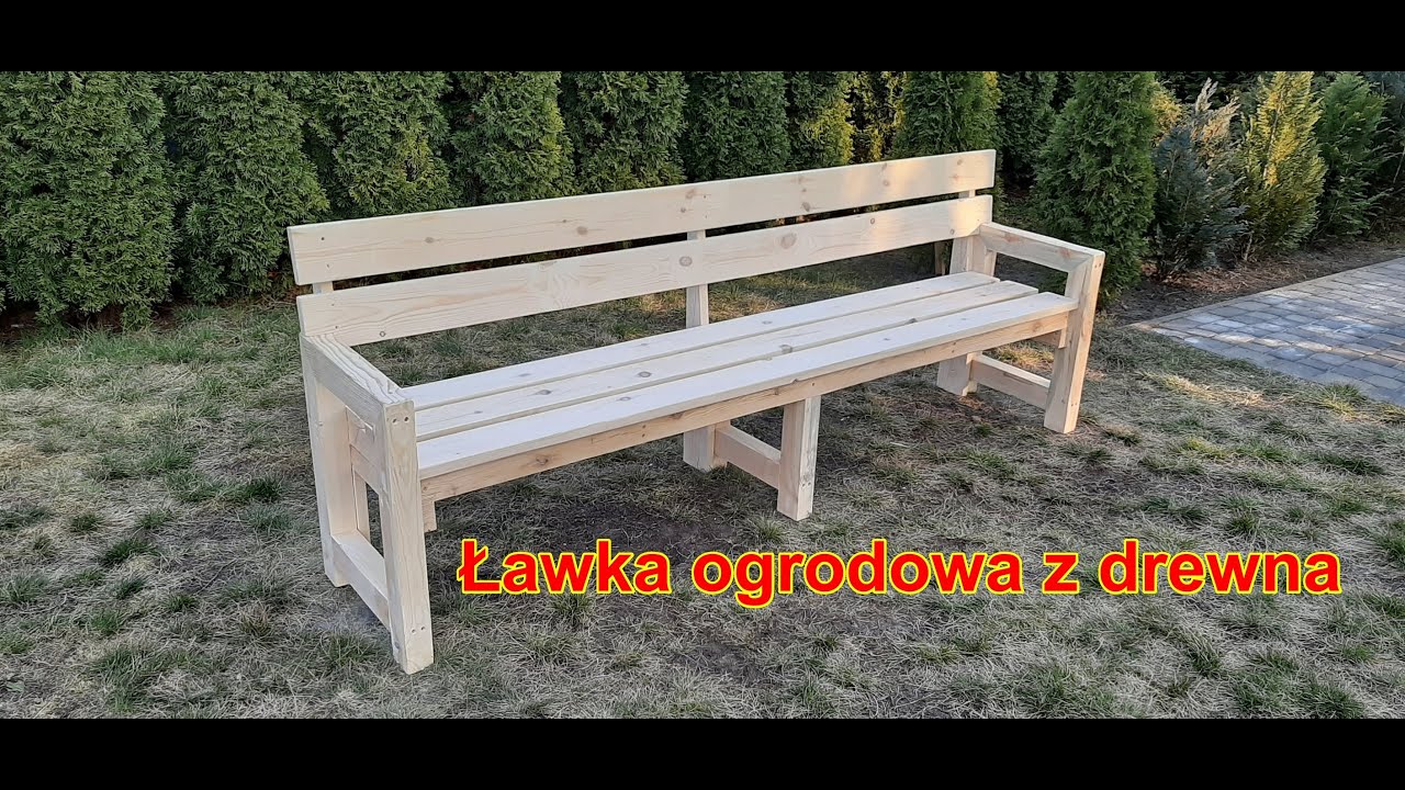 Ławka ogrodowa z drewna / Meble ogrodowe / Ławka drewniana / Zrób to sam / Wooden garden bench - DIY