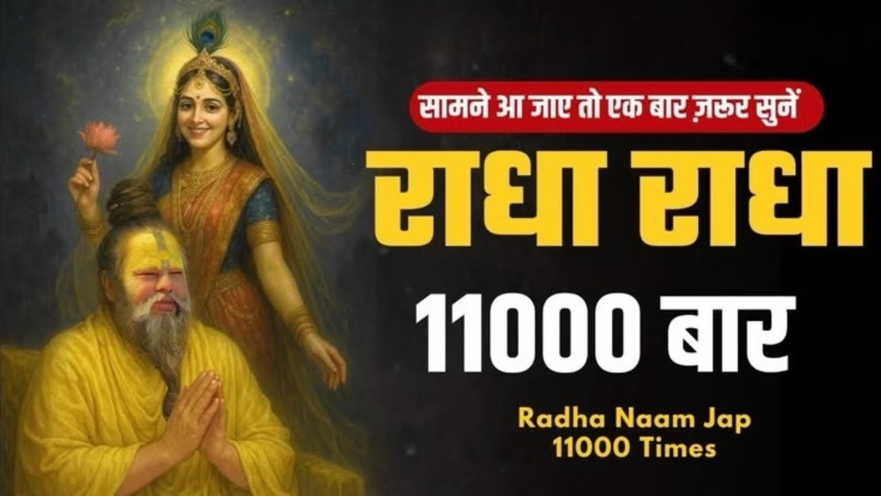11000 बार श्री राधा नाम जाप | अखंड राधे राधे जाप | Radha Naam Jaap Live  #radhejaap
