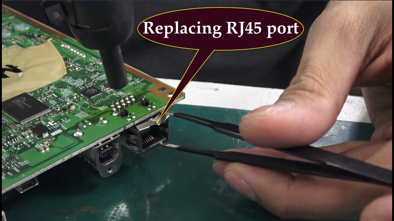 How to replace RJ45 on circuit board?