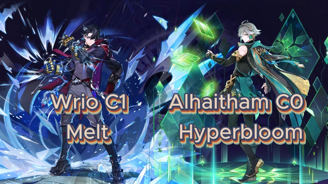 Wrio C1 Melt & Alhaitham C0 hyperbloom spiral abyss floor 12 gesnhin impact