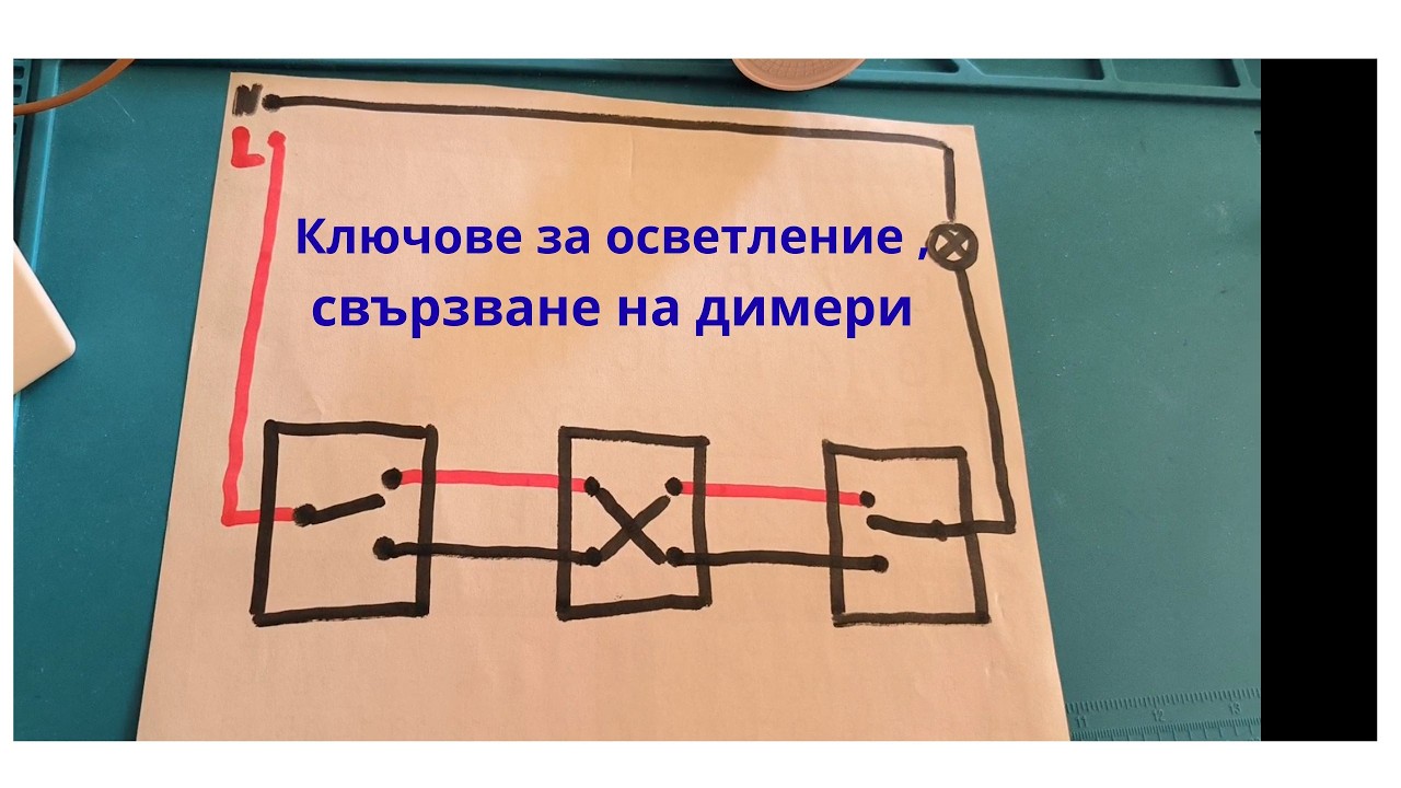 Свързване на ключове за осветление и димери