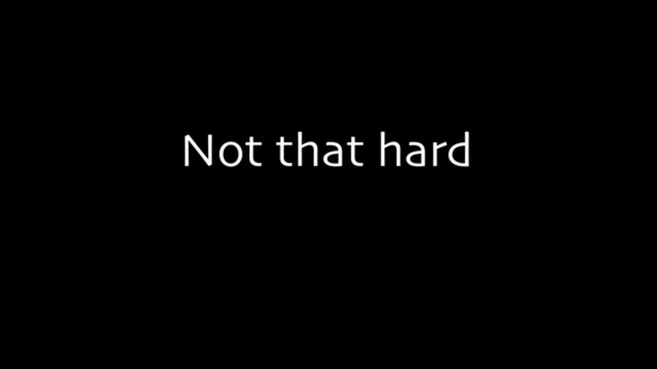 Not that Hard|Created by Nivesh
