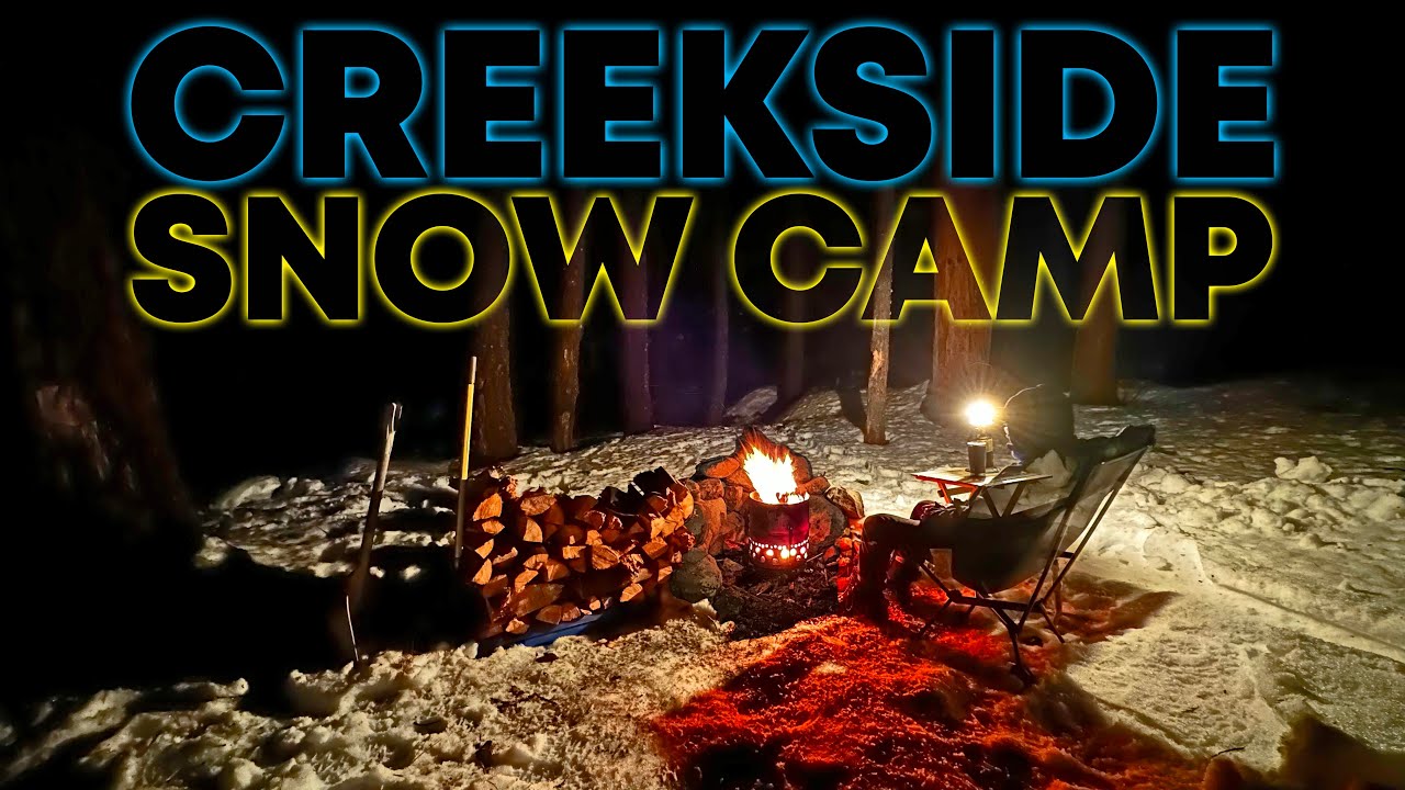 SNOW Wheeling to SOLO Creekside SUV SNOW Camping : :: (A GX470 Story)