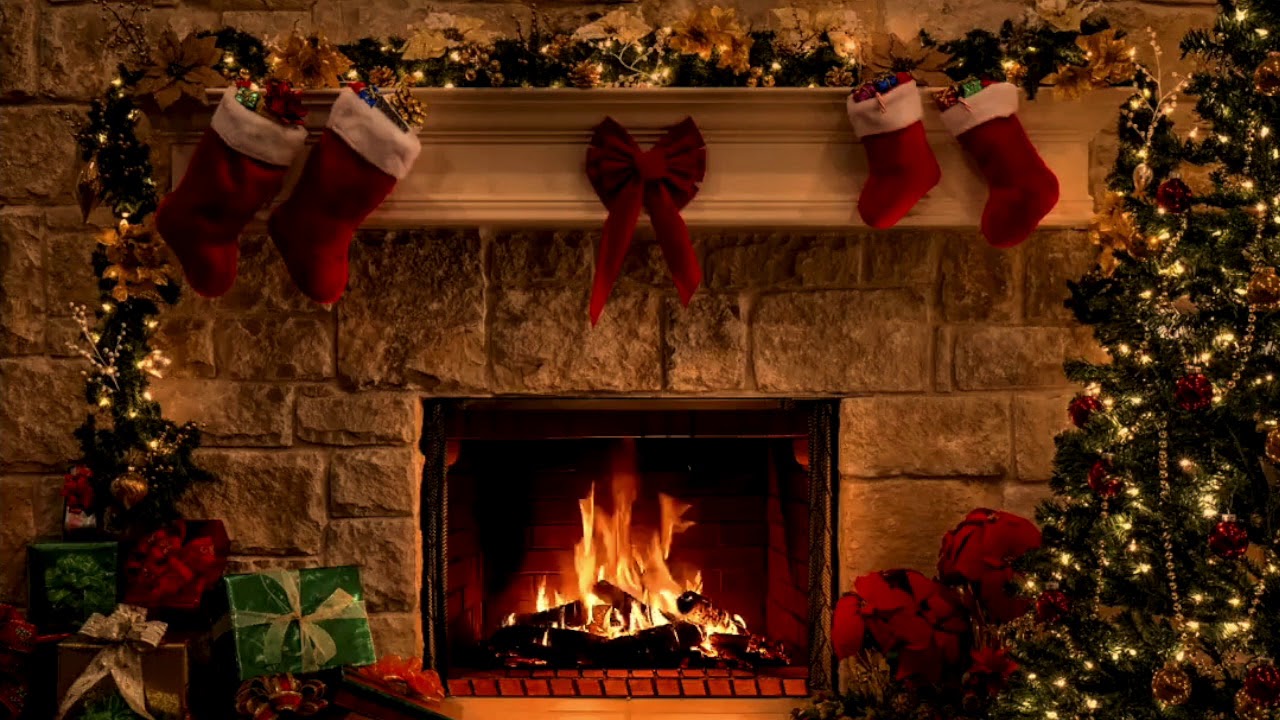 CAMINO RILASSANTE - Natale - HD - 3 ORE 🔥 Suono fuoco scoppiettante ❄️ Incantevoli notti invernali