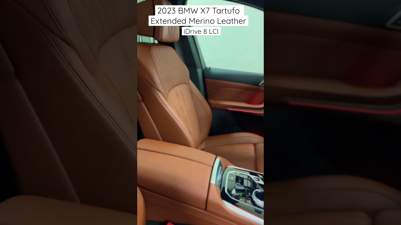 2023 BMW X7 interior - Tartufo Extended Merino Leather - iDrive 8 LCI