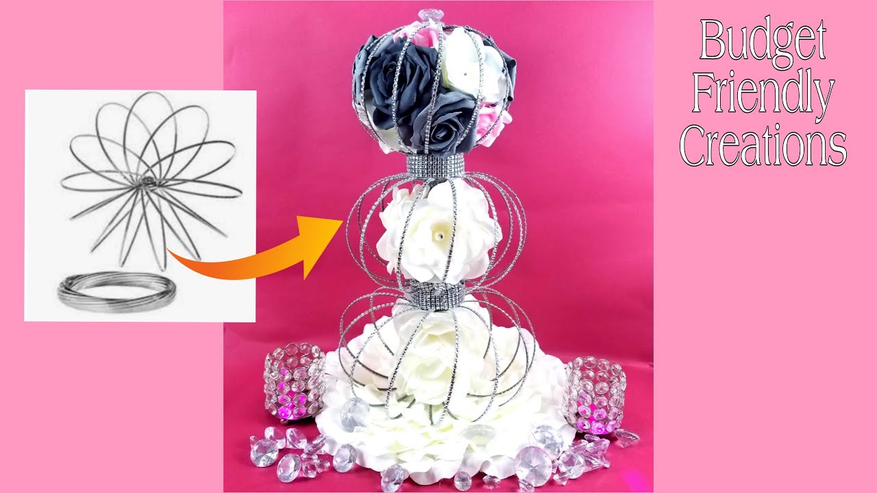 Glam Wedding Centerpiece DIY Tutorial Using Flow Rings Budget Friendly Creations