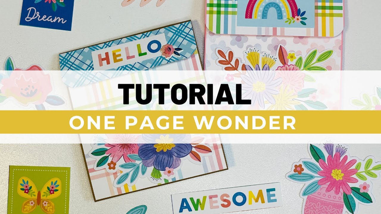 ONE PAGE WONDER TUTORIAL / EASY Accordion Pockets / Paige Evans Blooming Wild / DT Clique Kits