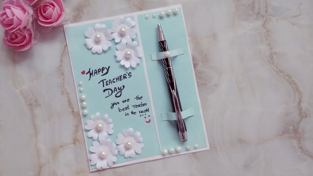 DIY Teacher's Day Pen Gift Card\\ How To Make Teacher's Day Card//Teacher's Day Gift Idea