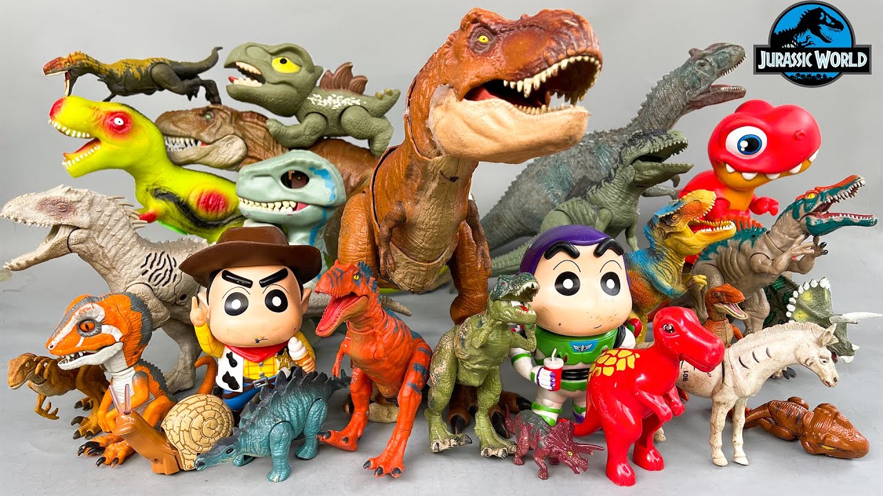 New Unbox Review ASMR dinosaur Trex Triceratops Giga Velociraptors Very cool animal Dino dog sound
