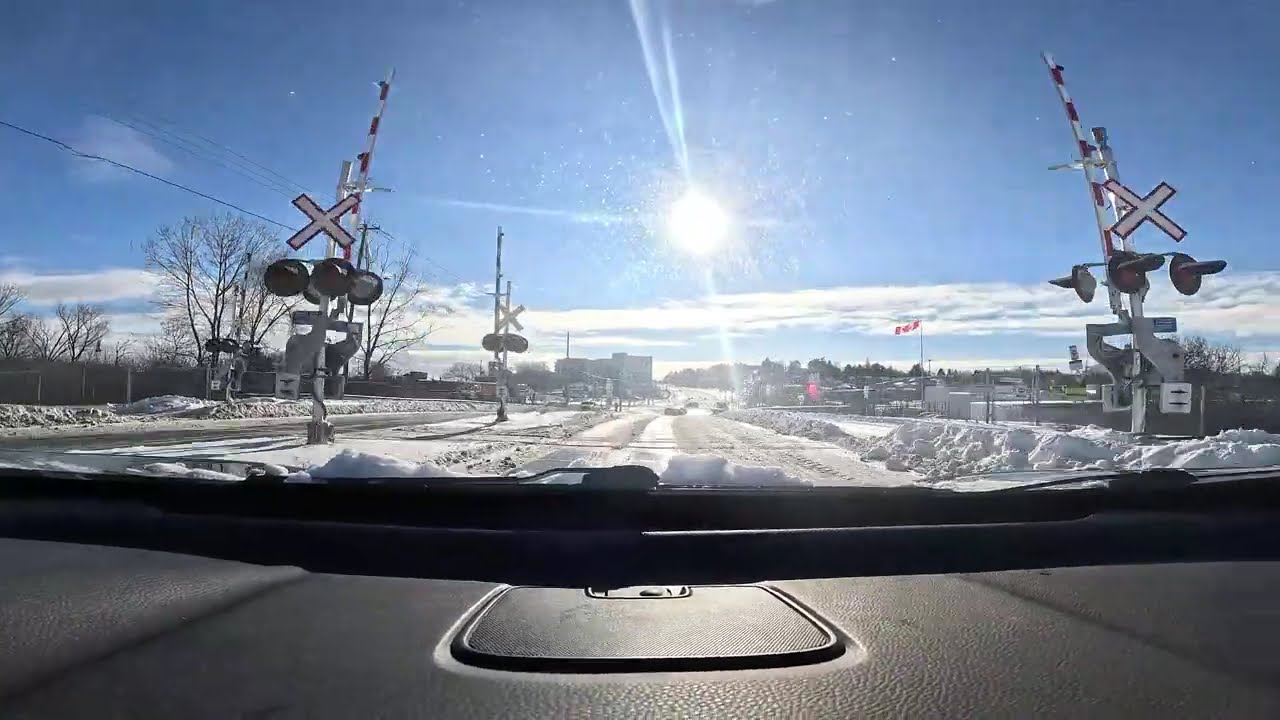 Dirigindo pelas ruas da cidade de Kitchener, Ontario