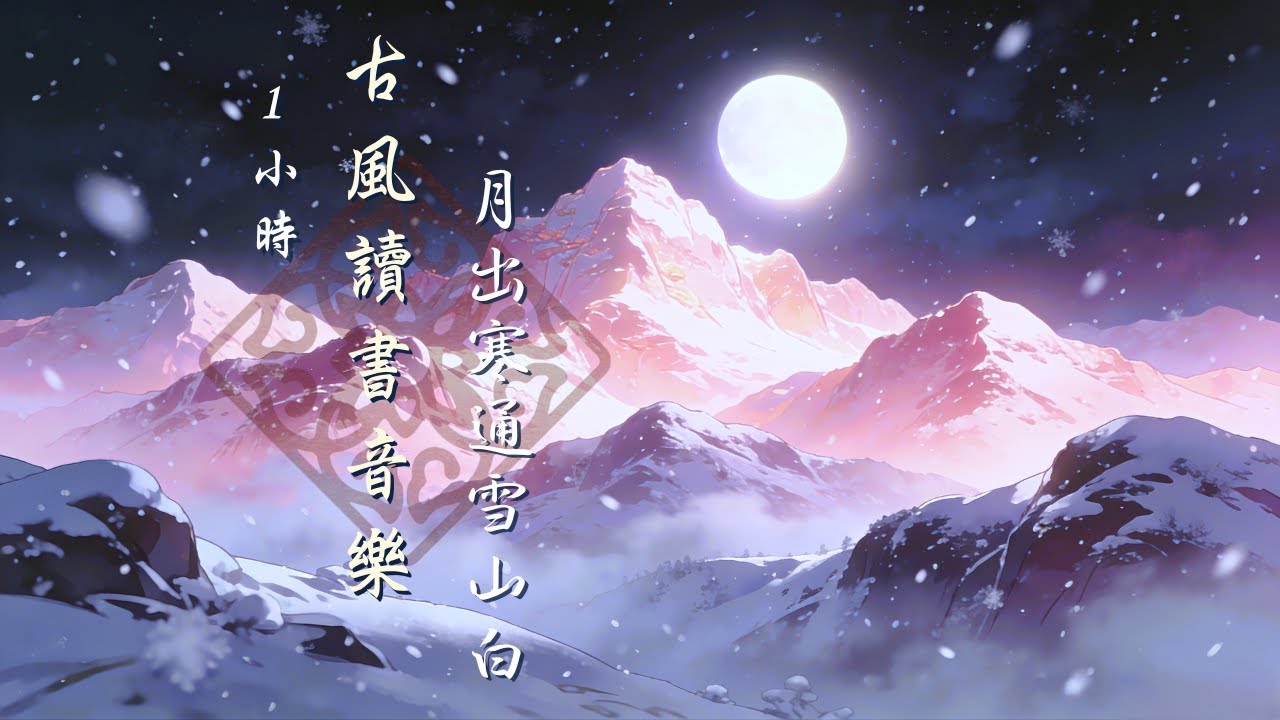 【古風讀書音樂】1小時深度專注｜❄️月出寒通雪山白 Snow Peaks｜Study & Relax BGM｜專注・閱讀・放鬆 🎧｜Miss Mu 木姊姊