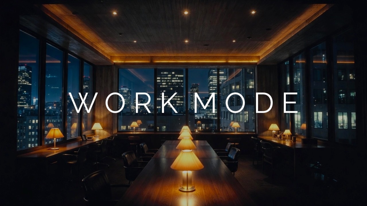 Cozy Office Ambience + Soft Piano Music | Deep Focus, Productivity, Study Session