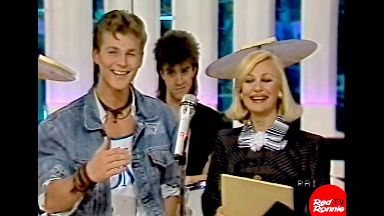 Raffaella Carrà e Red Ronnie presentano Pinky 29 con A-Ha in studio - Domenica In 26.4.87
